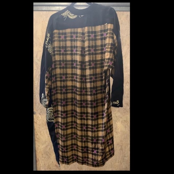 Dries Van Noten Long Sleeve Black Printed Dress - Picture 2 of 12